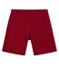 Mens Fleece Logo Casual Shorts Tibetan Red Umbro-1