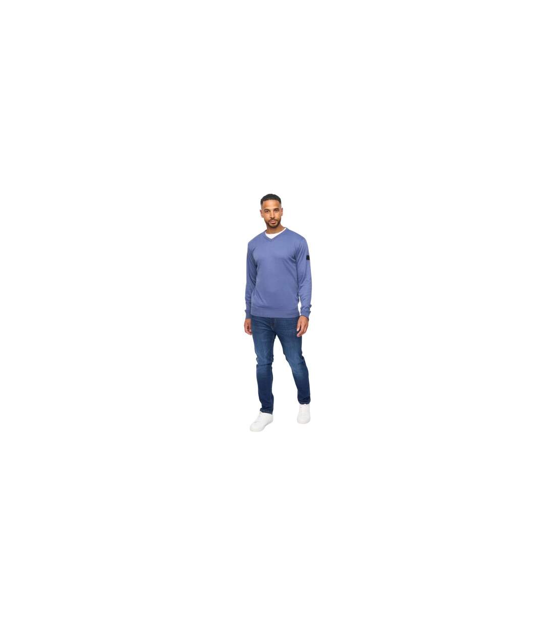 Pull Tinworth Homme Bleu Denim Chiné Bewley & Ritch-1