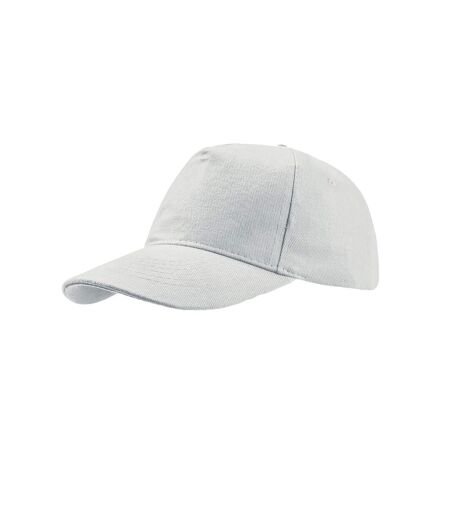 Atlantis Liberty Five Buckle Heavy Brush Cotton 5 Panel Cap (White) - UTAB191
