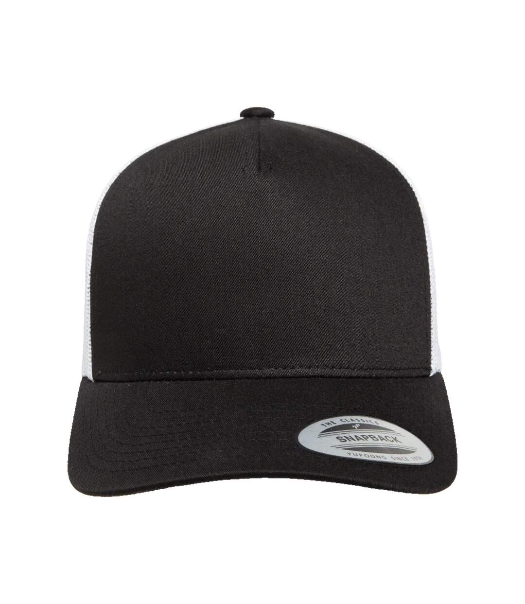 Casquette Trucker Retro Noir Blanc Flexfit-3