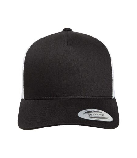 Casquette Trucker Retro Noir Blanc Flexfit