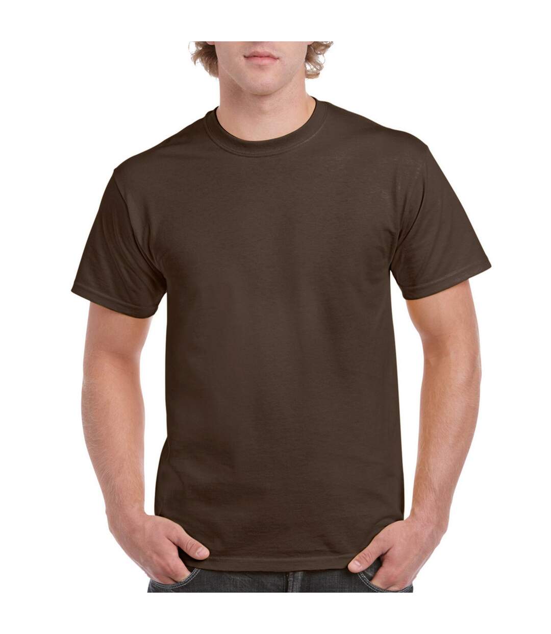 T-shirt Adulte Chocolat Foncé Gildan-1