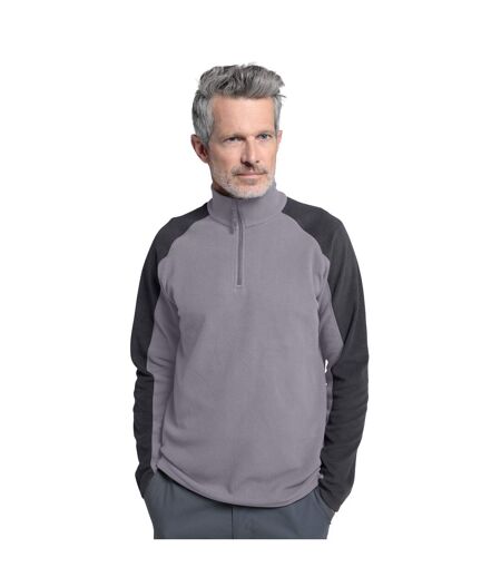 Mountain Warehouse Mens Ashbourne Half Zip Fleece Top (Pack of 2) (Dark Grey)