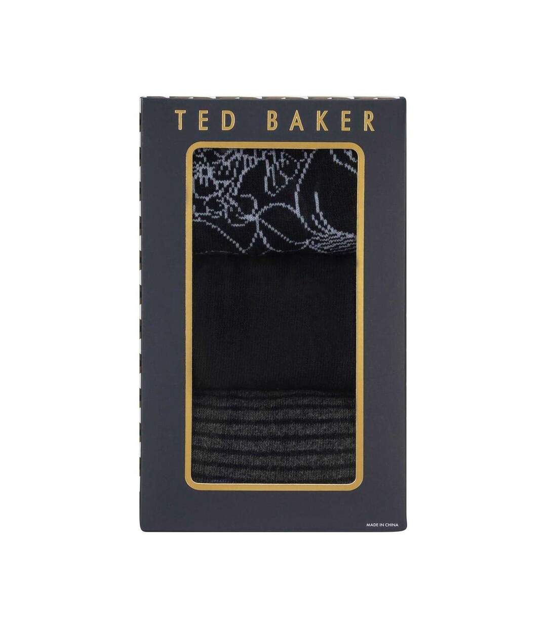 Lot De 3  Chaussettes Officiel Homme Noir Ted Baker-2
