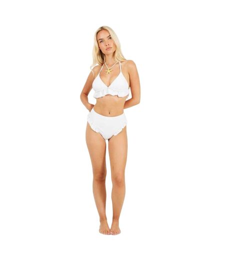 Haut De Maillot De Bain Motif/style Triangle Femme Blanc Brave Soul