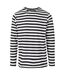 T-shirt Manches Longues Motif/style Rayé Homme Blanc Noir Urban Classics-1