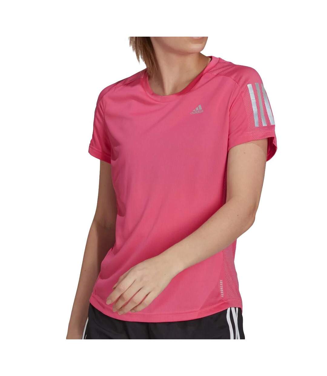 T-shirt de Running Rose Femme Adidas H30045 - XXS-1