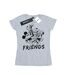 Disney T-shirt en coton Femme/Femme Mickey Mouse et ses amis (Gris sportif) - UTBI48741-1