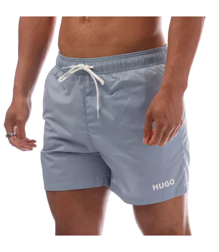 Short De Bain Style Logo Contrasté Haiti Homme Bleu Hugo