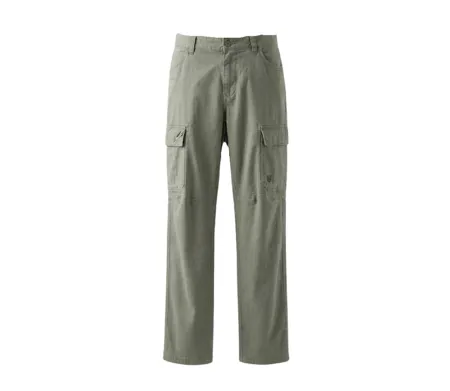 Pantalon Cargo en Toile Canvas 100% Coton Vert Tilleul