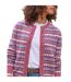 Womens/ladies Fair Isle Crew Neck Cardigan Multicoloured WoolOvers-3