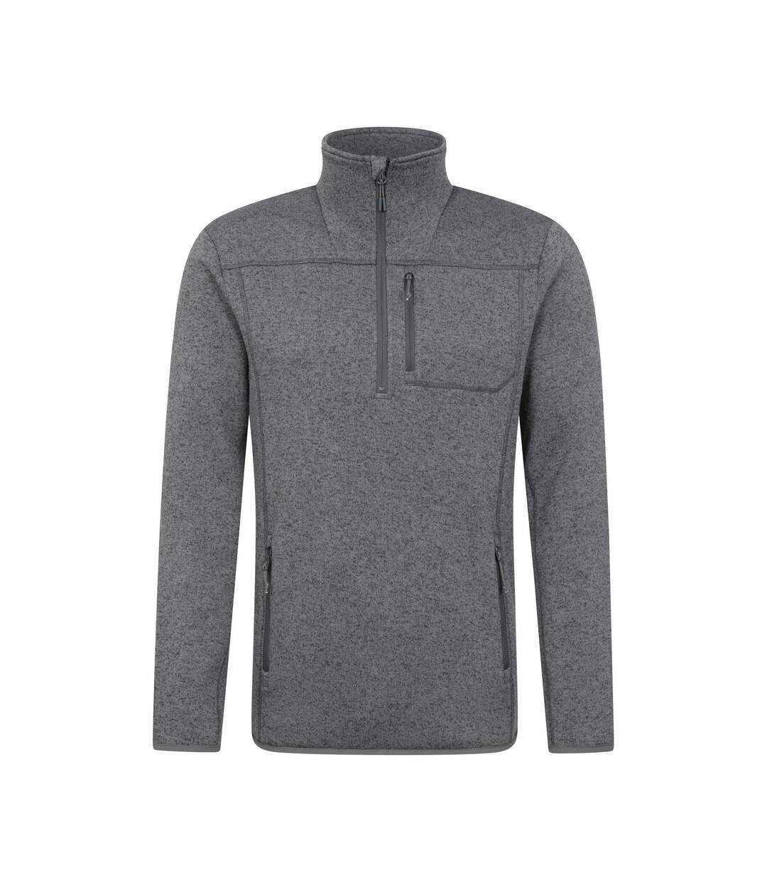 Mens helford half zip fleece top grey Mountain Warehouse