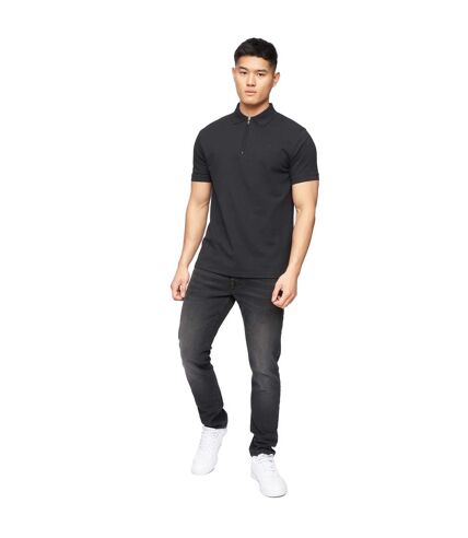 Polo telepart homme noir Crosshatch