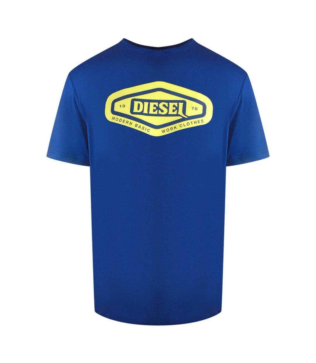 Unisex Adult Modern Basic Logo T-shirt Blue Diesel-1