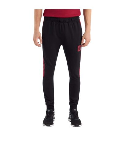 Mens terrace jogging bottoms black/tibetan red Umbro