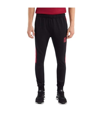 Mens terrace jogging bottoms black/tibetan red Umbro