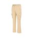 Mens Plain Slim Cargo Trousers Cream SoulCal-3