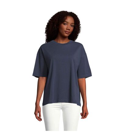 Womens/ladies Boxy Organic Oversized T-shirt French Navy SOLS