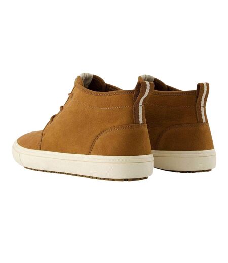 Mens Carlo Canvas Mid Cut Trainers Tan Toms