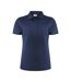 Womens/ladies Smash Polo Shirt Navy Printer RED-1