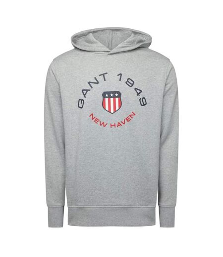 Mens 1949 Pullover Hoodie Light Grey Gant