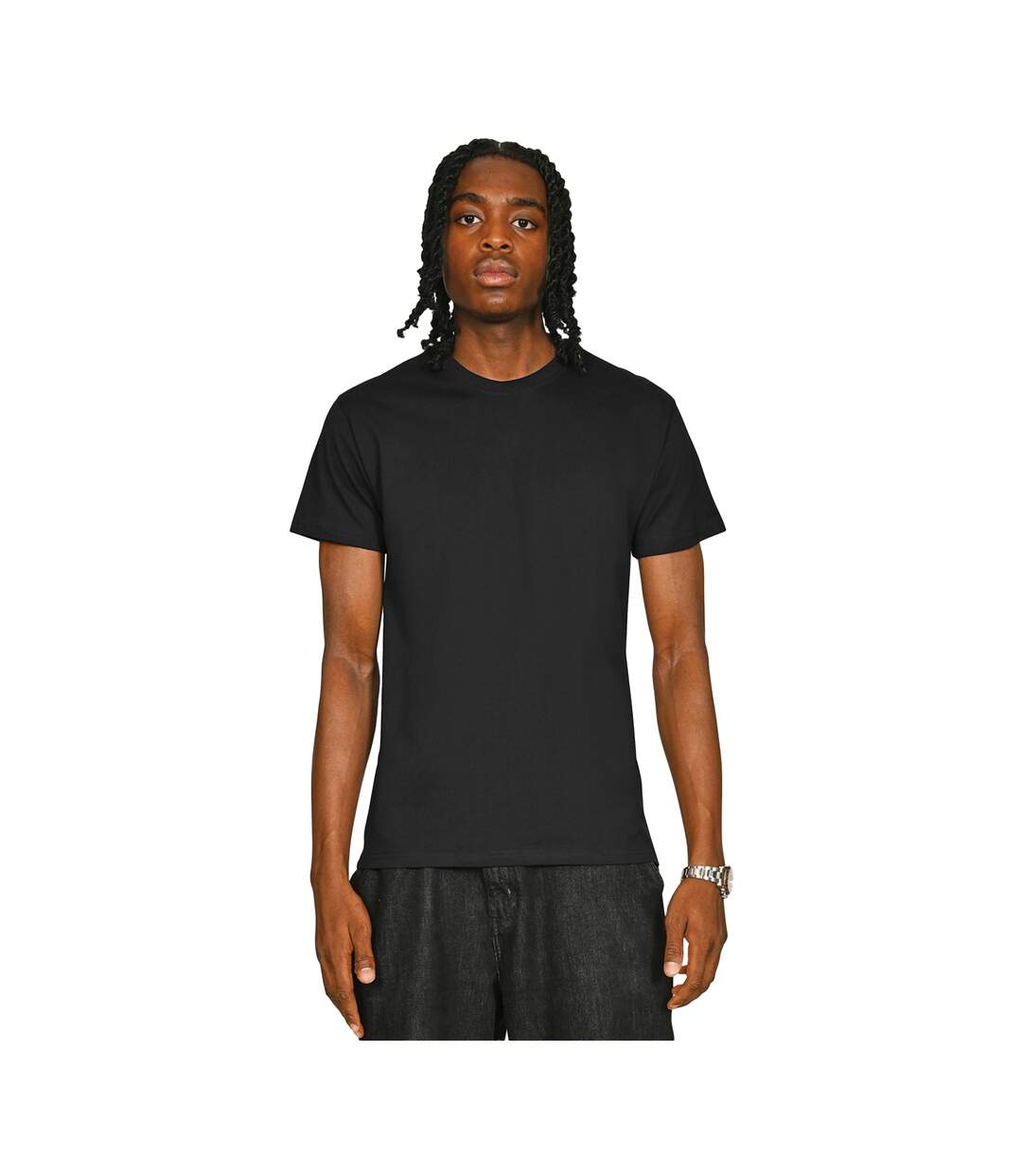 Unisex Adult Supreme Organic Combed T-shirt Black Casual Classics-1