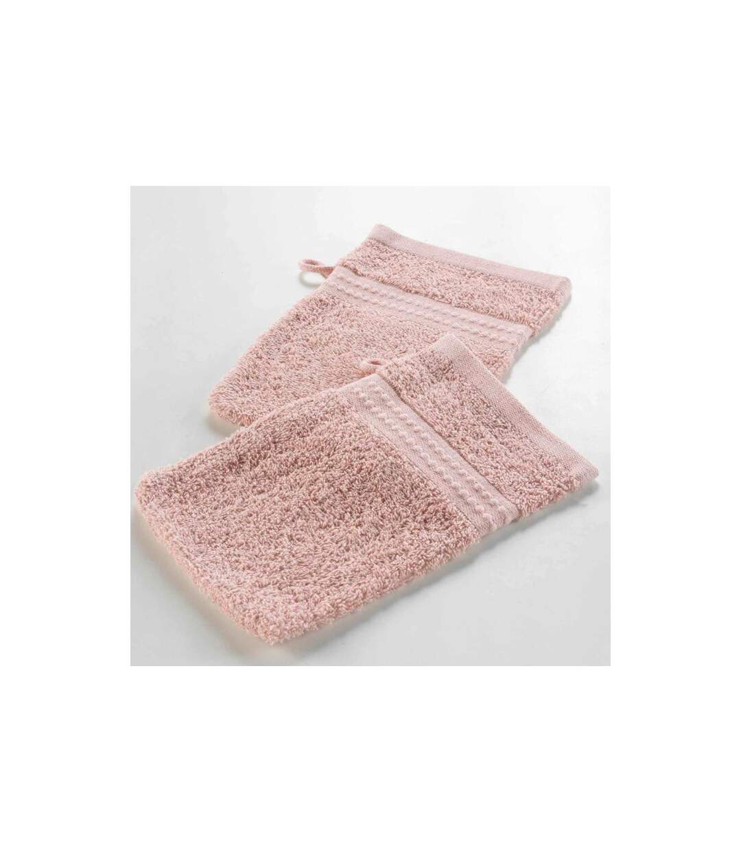 Lot de 2 Gants de Toilette Excellence 15x21cm Rose Blush-1