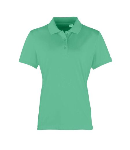 Premier Womens/Ladies Coolchecker Short Sleeve Pique Polo T-Shirt (Kelly)