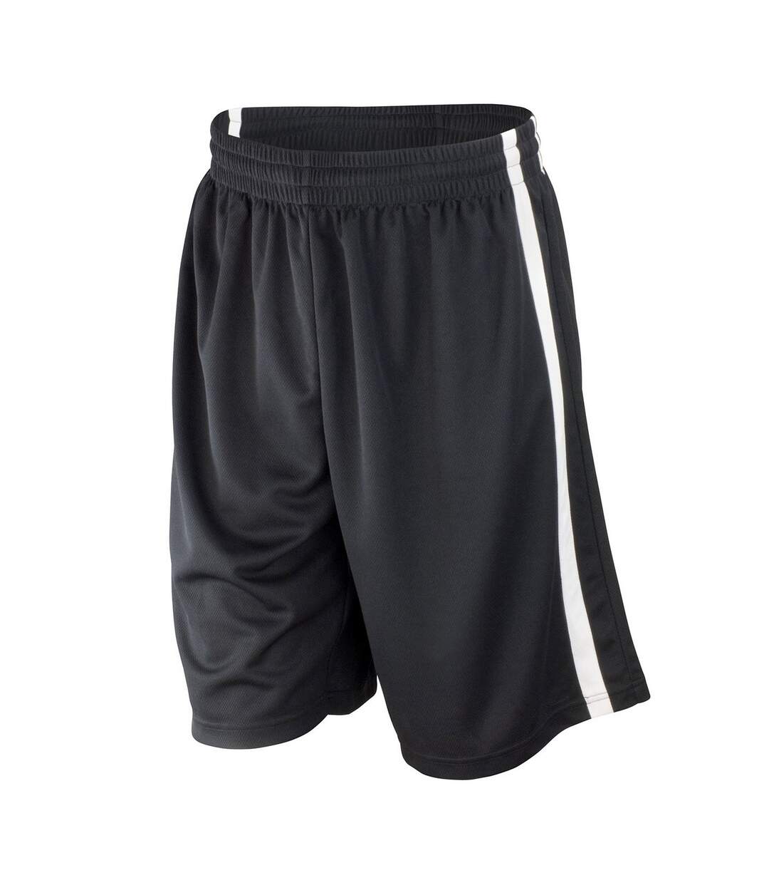 Mens Basketball Shorts Black White Spiro-1