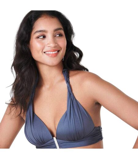 Womens/ladies Sophisticated Bikini Top Pewter Biba