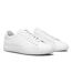 Childrens/kids Bradley Leather Low Trainers White CLAE-2