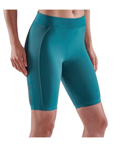 Womens/ladies Series-3 Compression Shorts Teal Blue Skins