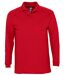 Polo manches longues - Homme - 11353 - rouge