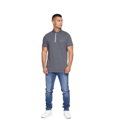Mens Mcclay Polo Shirt Charcoal Crosshatch