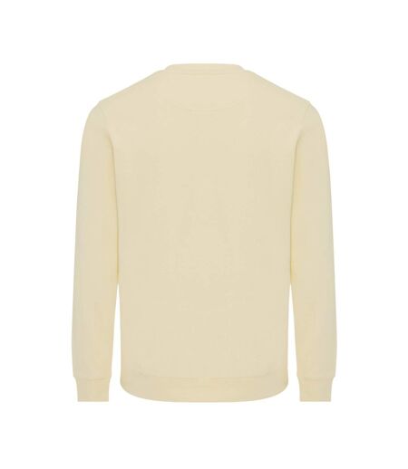 Unisex adult etosha recycled cotton lightweight sweatshirt cream yellow Iqoniq