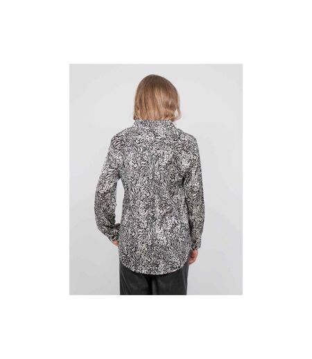 Chemise fluide motif animalier noir et blanc OPHIR - Dona X Lisa