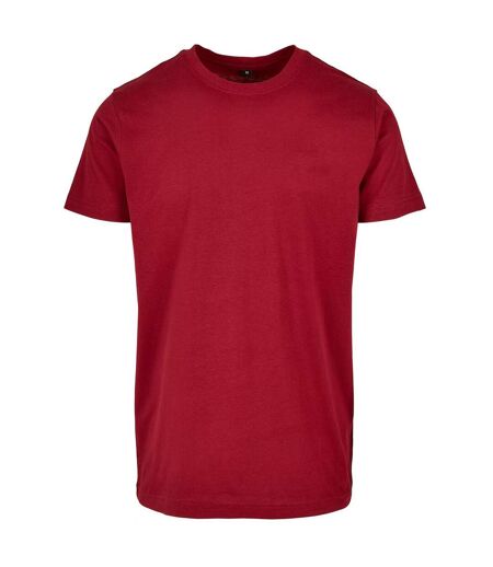 T-shirt Basique À Col Rond Pour Hommes Bourgogne Build Your Brand