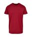 T-shirt Basique À Col Rond Pour Hommes Bourgogne Build Your Brand-2