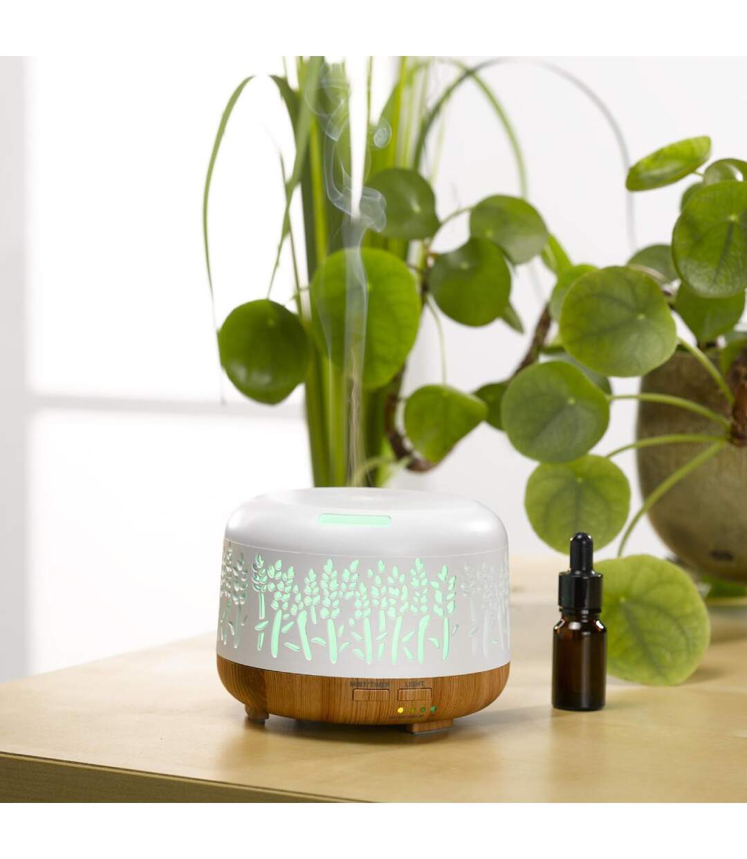 Diffuseur de Parfum LED Nature 300ml Blanc-3