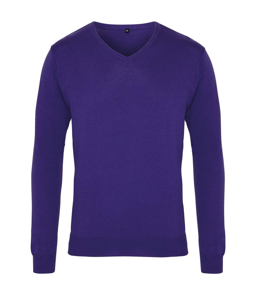 Premier Mens V-Neck Knitted Sweater (Purple) - UTRW1131