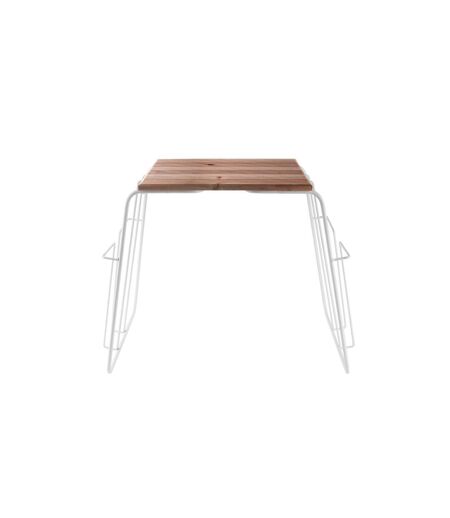 Table d'appoint range magazine design Wired - L. 46 x H. 41 cm - Blanc