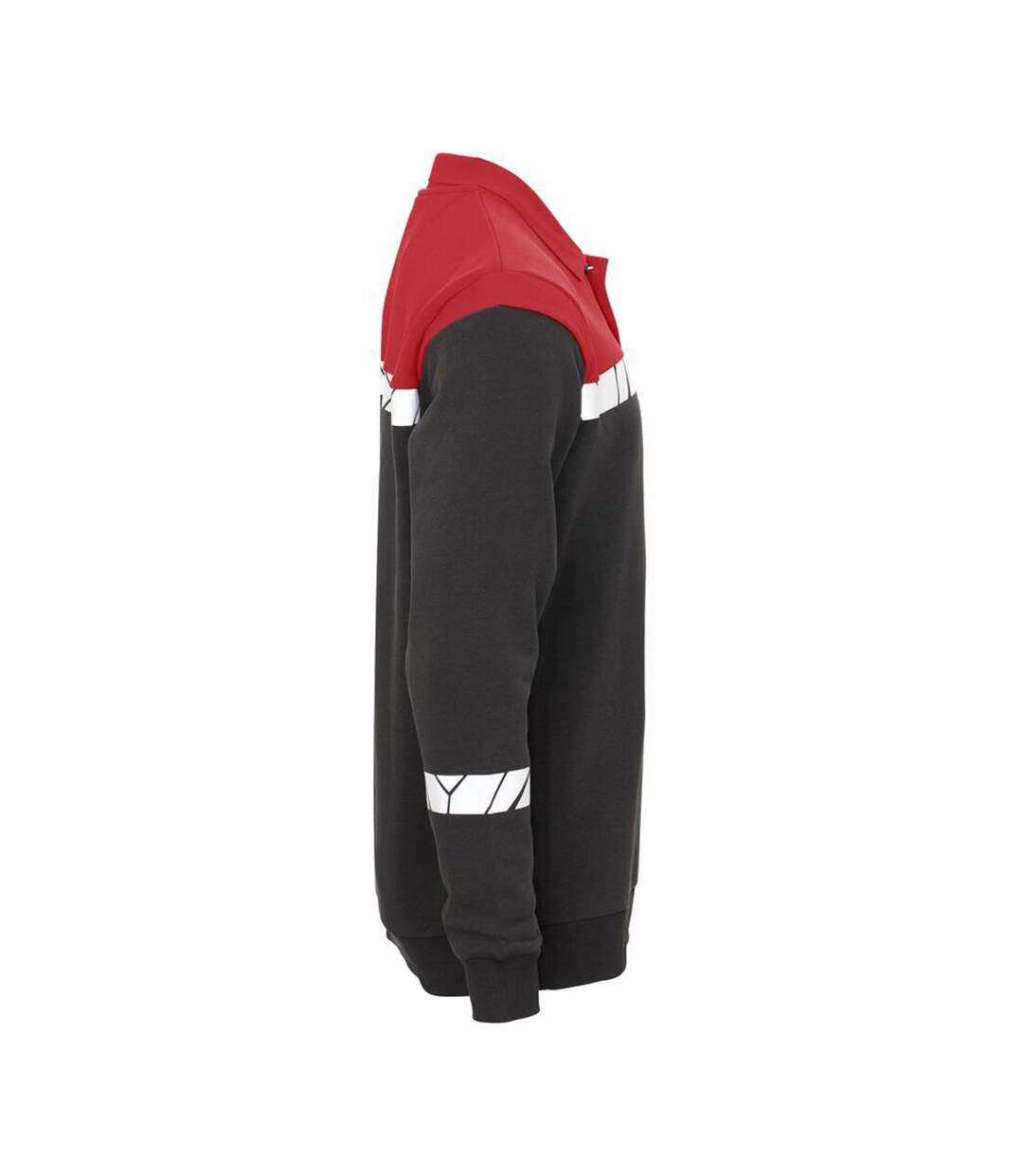 Mens Progression Hi-vis Polo Sweatshirt Black Red Projob-3