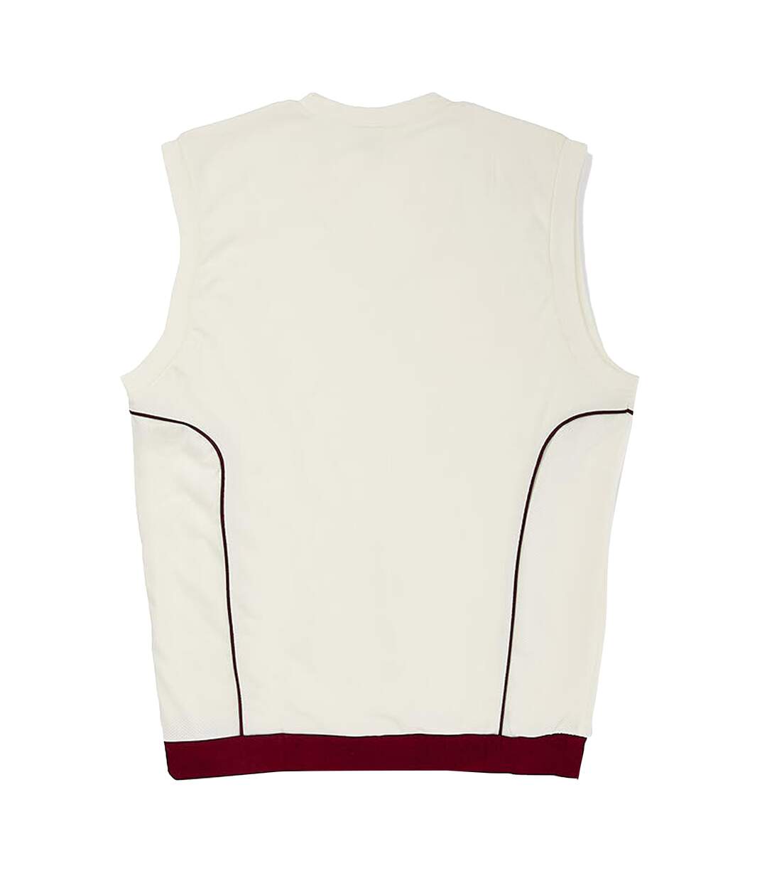 Unisex Adult Fleece Cricket Vest White Maroon Carta Sport-2