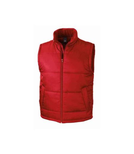 Unisex adult padded body warmer red Result Core