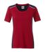 T-shirt de travail manches courtes - Femme - JN859 - rouge