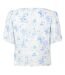 Womens/ladies Keyhole Regular Short-sleeved Blouse White Jack Wills-3