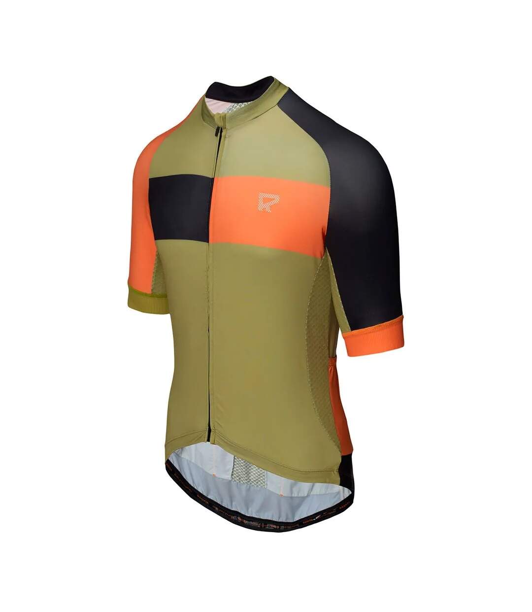 Maillot De Cyclisme Svan Homme Vert Olive Orange Phantom Radvik-3