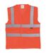 Gilet En Maille Hi-Vis Unisexe Pour Adultes Orange Yoko-1