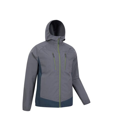 Mens Ambit Lightweight Soft Shell Jacket Dark Grey Mountain Warehouse