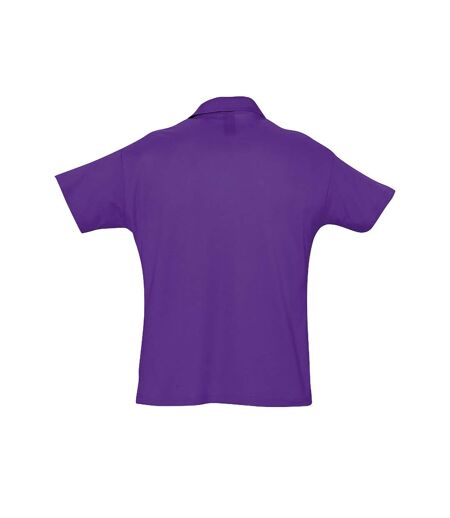 SOLS Mens Summer II Pique Short Sleeve Polo Shirt (Dark Purple) - UTPC318